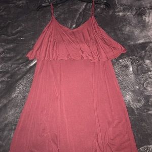 Maroon Flow-y Dress